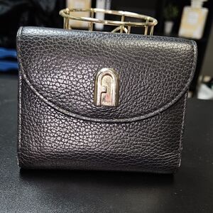 Furla Black Leather Women Wallet
